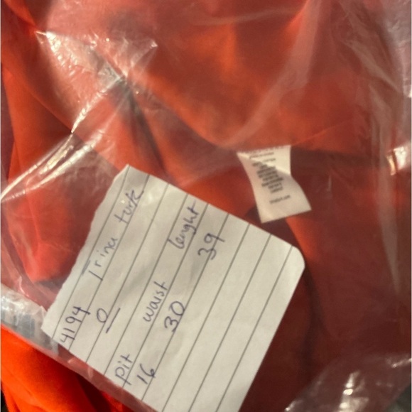 Trina Turk Women's Starry Dress Draped Crepe Tie Front‎ Orange size 0 NWT - Picture 10 of 11